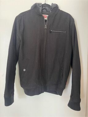 Levi’s Black Men's Hooded Zip Jacket (Medium)